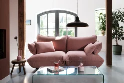 King Pillow Cord Sierkussen, roze, 66x40 cm
