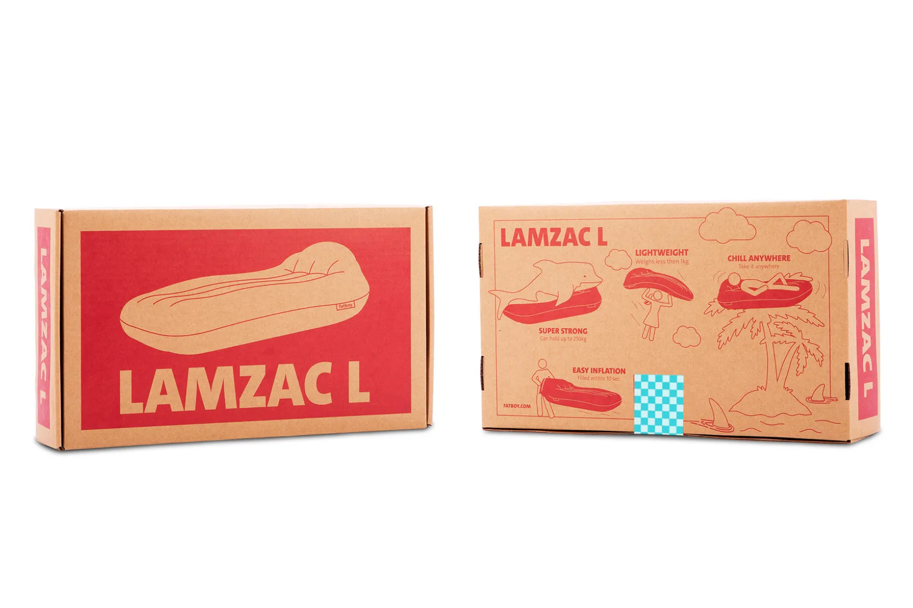 Lamzac L Luchtzitzak, wit, 190x105x45 cm