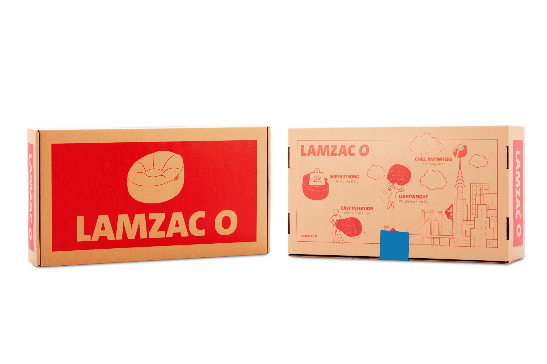 Lamzac O Luchtzitzak, blauw, 110x103x62 cm