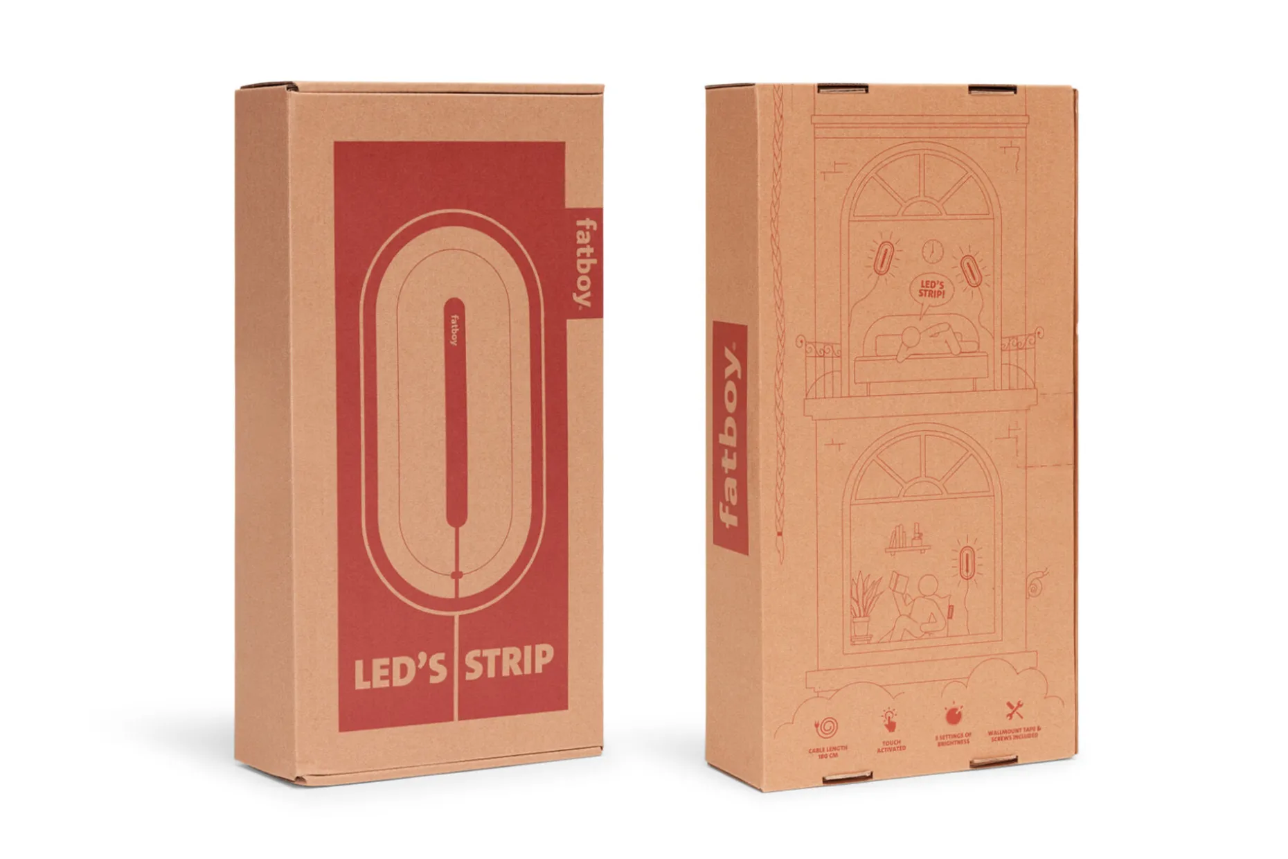 Led's Strip Wandlamp, beige, 36.5x18.9x7 cm