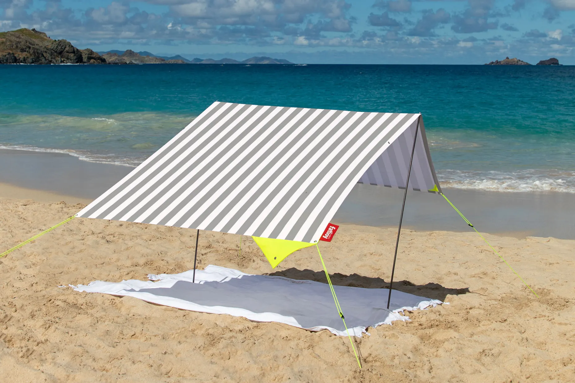 Miasun Draagbare strandtent, grijs, 330x190x140 cm