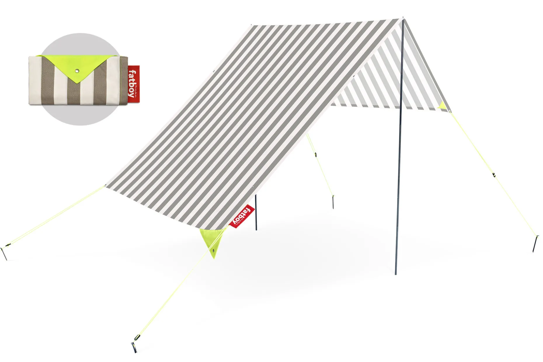 Miasun Draagbare strandtent, grijs, 330x190x140 cm
