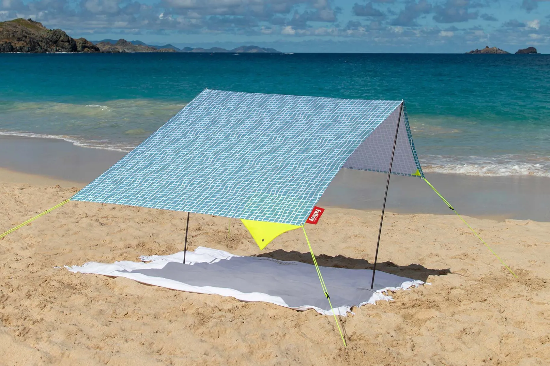 Miasun Draagbare strandtent, blauw, 330x190x140 cm
