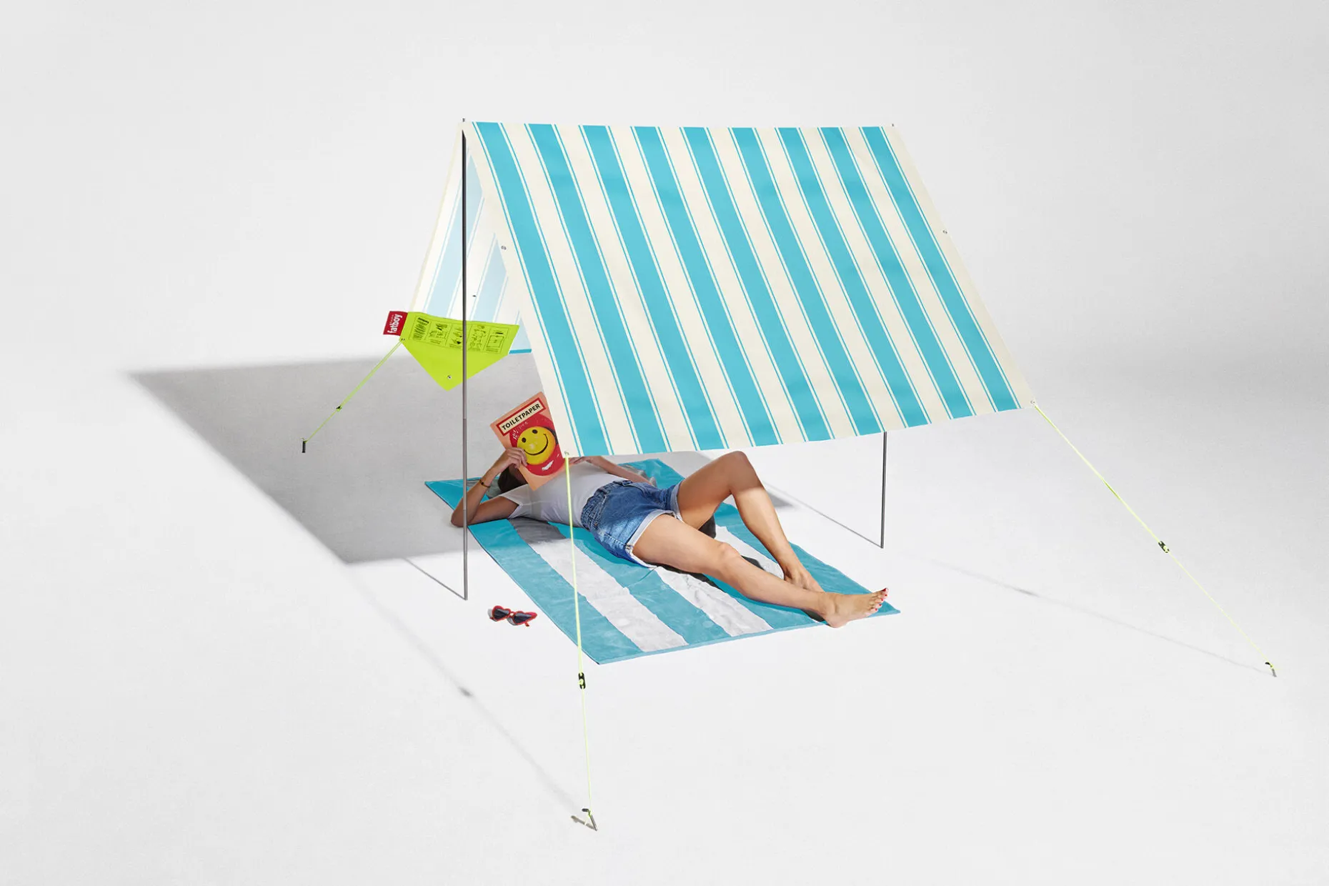 Miasun Draagbare strandtent, meerkleurig, 330x190x140 cm