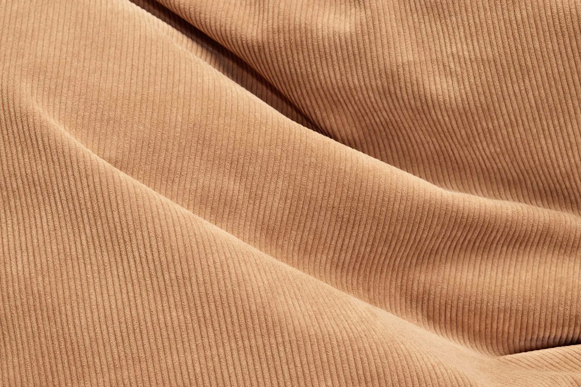 Original Slim Cord Zitzak van ribstof, bruin, 120x155 cm