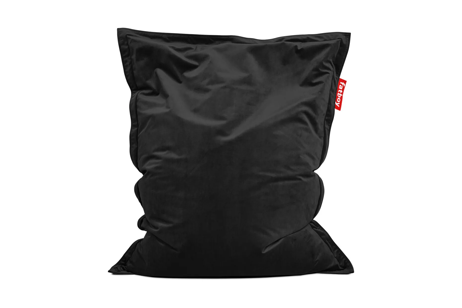Original Slim Velvet Fluwelen zitzak, zwart, 120x155 cm
