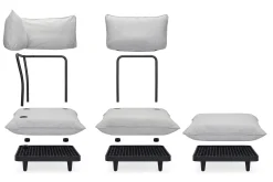 Paletti Corner Seat Modulaire loungestoel hoek, grijs, 100x100x90 cm