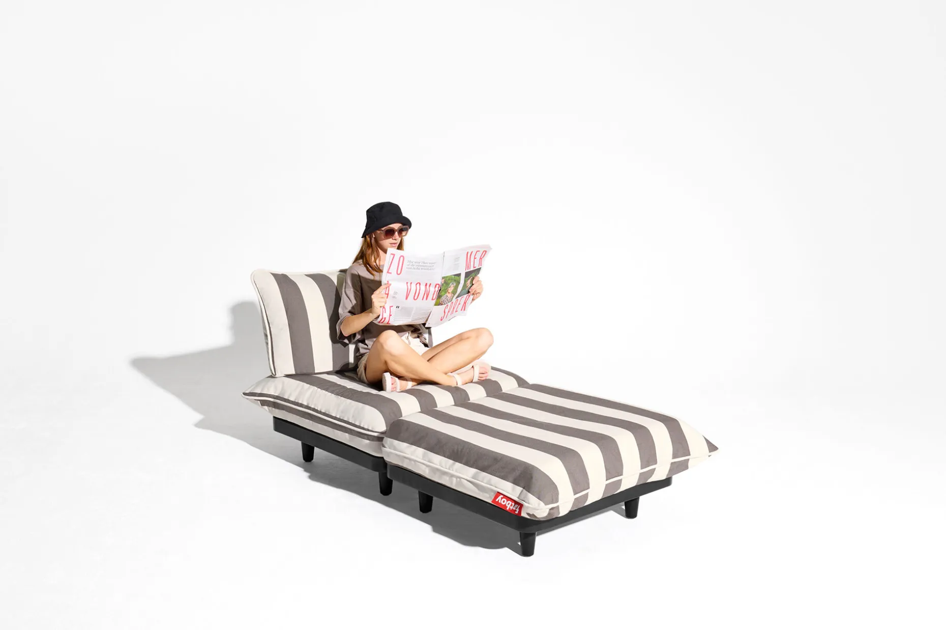 Paletti Corner Seat Modulaire loungestoel hoek, bruin, 100x100x90 cm