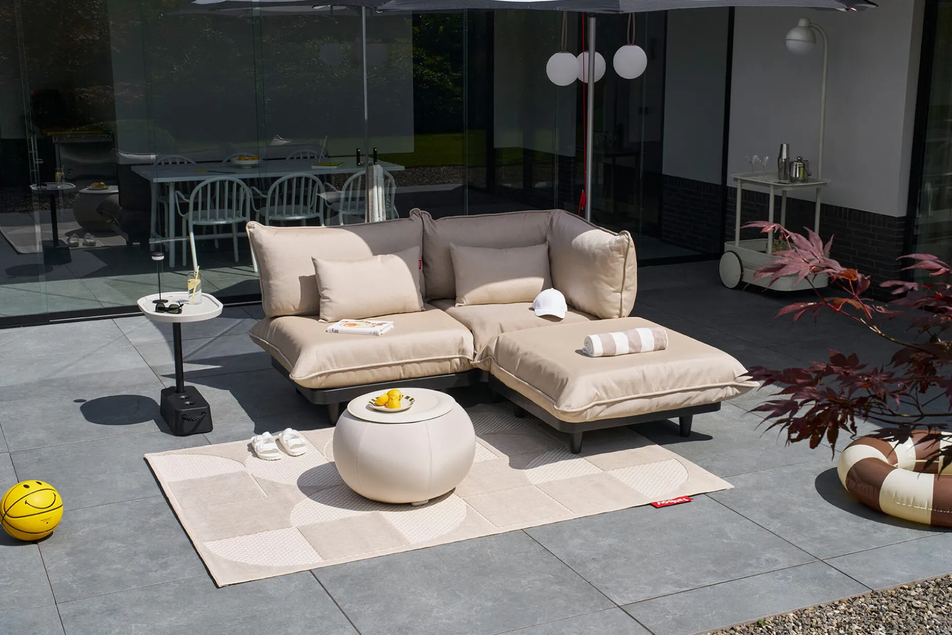 Paletti Corner Seat Royal Modulaire loungestoel hoek, beige, 100x100x90 cm