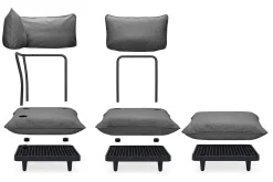 Paletti Lounge Sofa Modulaire loungebank voor buiten, 190x100x90 cm