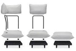 Paletti Set Large + Table Modulaire loungeset voor buiten, 280x190x90 cm