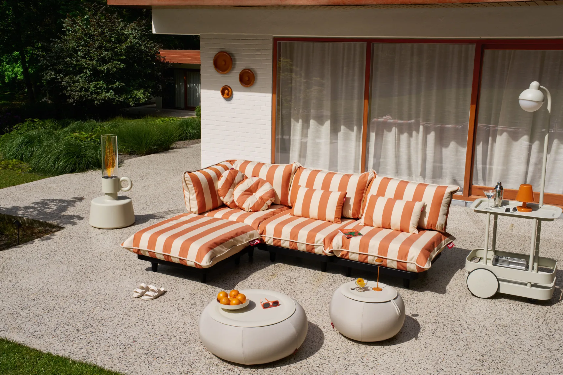 Paletti Set Medium + Table Modulaire loungeset voor buiten, 190x190x90 cm