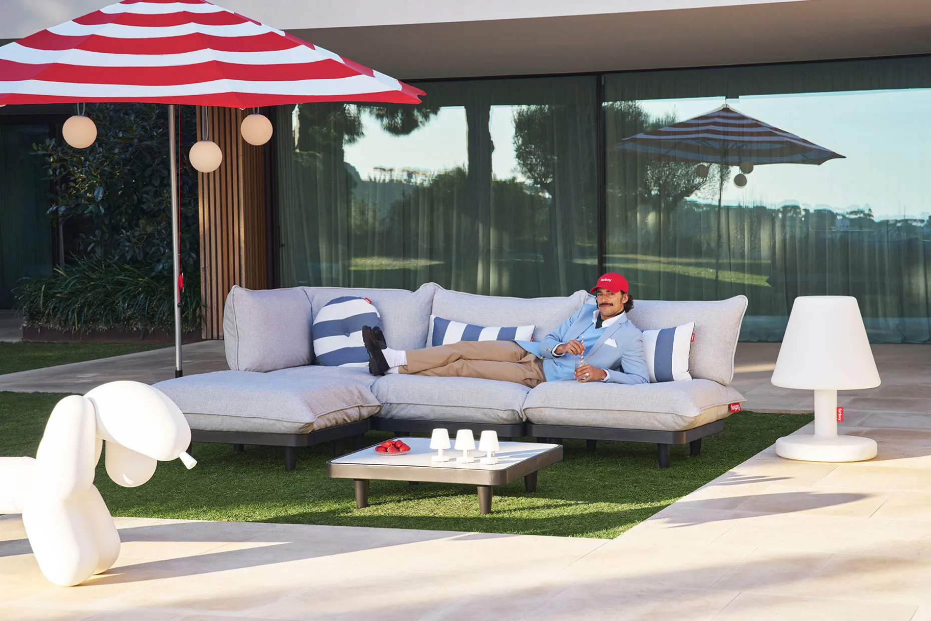 Paletti Set Medium Modulaire loungeset voor buiten, 190x190x90 cm