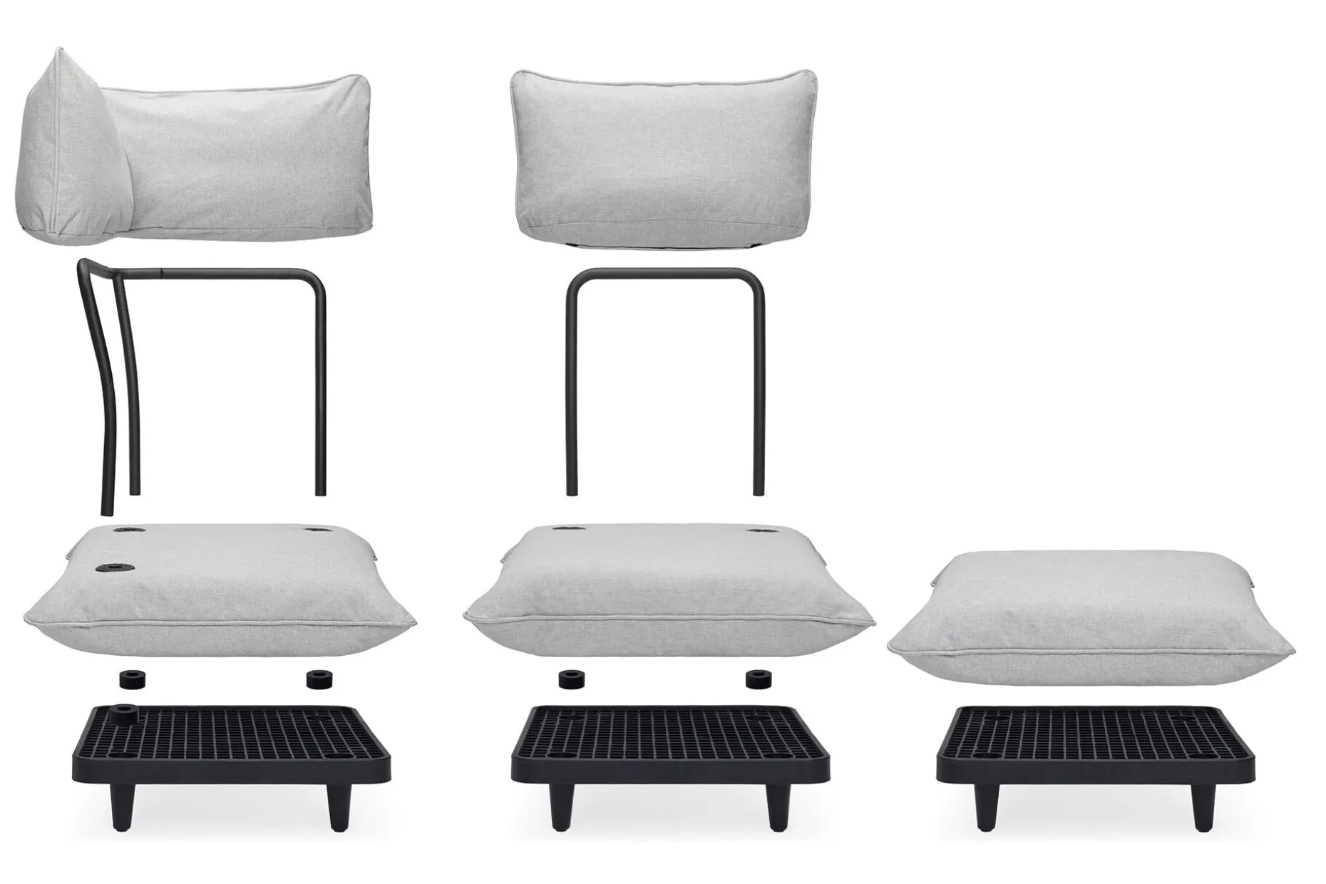 Paletti Set Medium Modulaire loungeset voor buiten, 190x190x90 cm