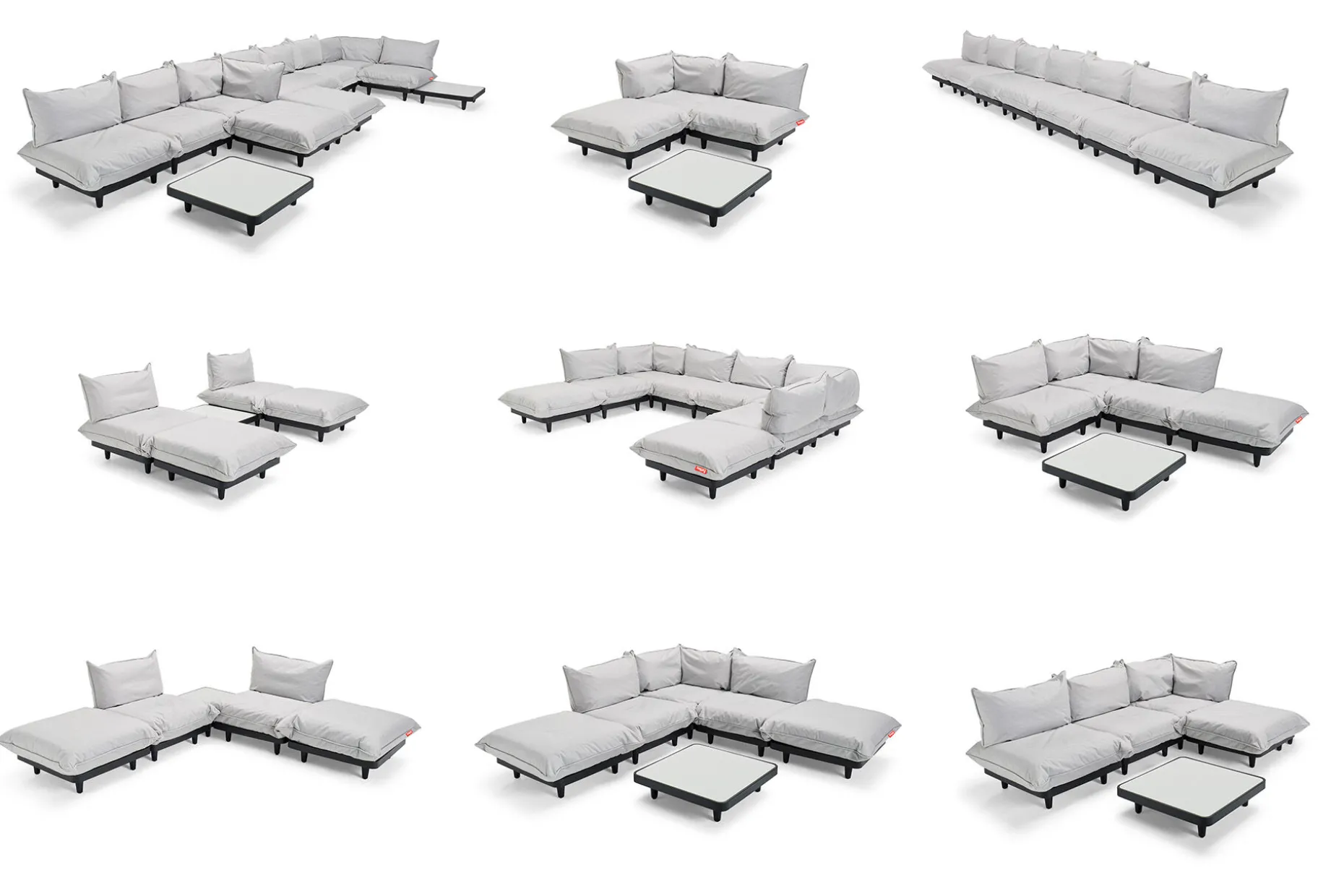 Paletti Set Medium Modulaire loungeset voor buiten, 190x190x90 cm