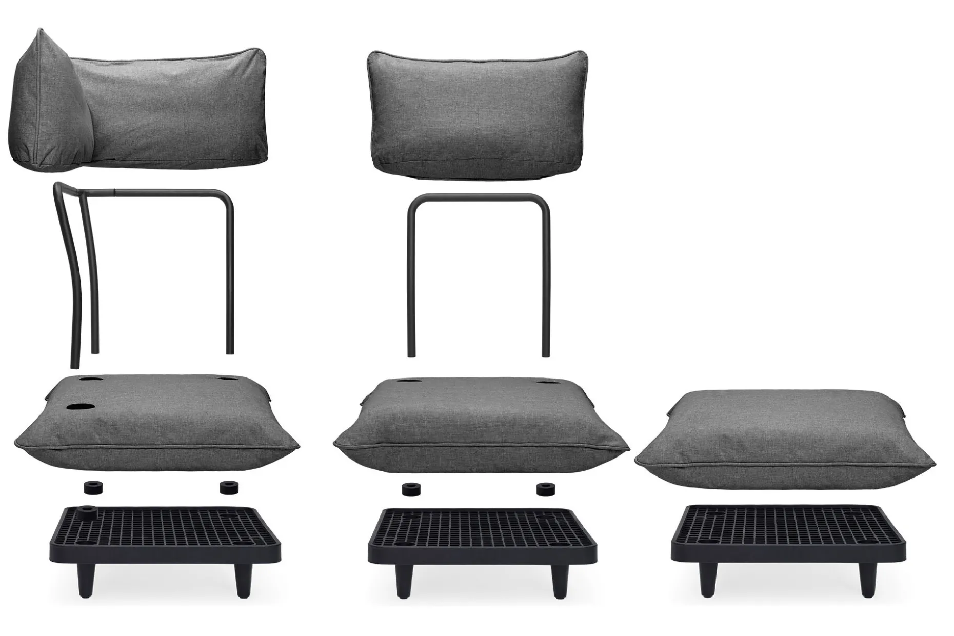Paletti Set Medium Modulaire loungeset voor buiten, 190x190x90 cm