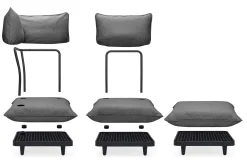 Paletti Set Small Modulaire loungeset voor buiten, 190x100x90 cm