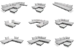 Paletti Set Small Modulaire loungeset voor buiten, 190x100x90 cm