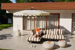 Pensol + Base Black Parasol met voet, 350x350x280 cm