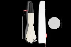 Pensol + Base Light Grey Parasol met voet, 350x350x280 cm