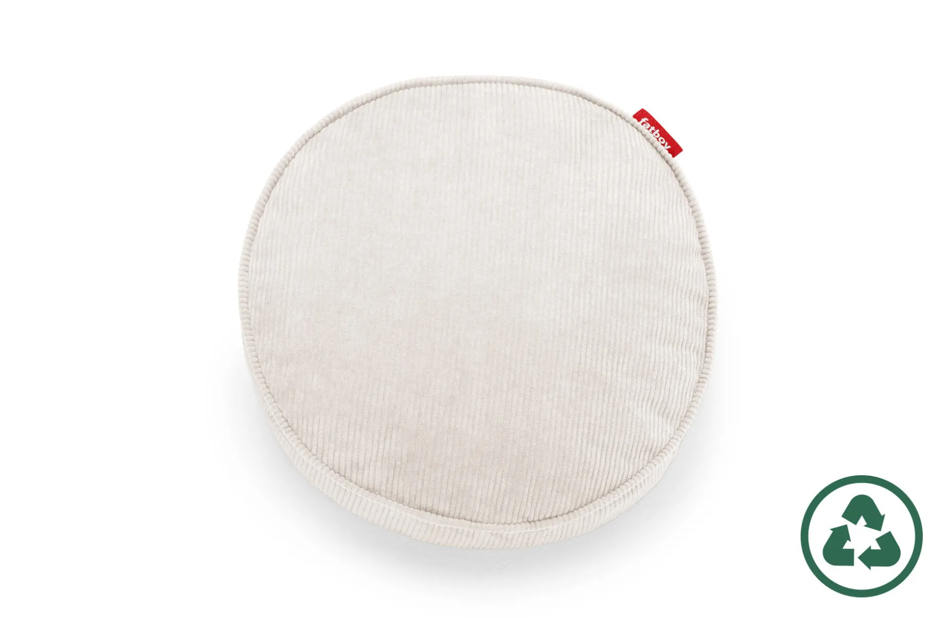 Pill Pillow Cord Sierkussens, beige, 40x40x7 cm