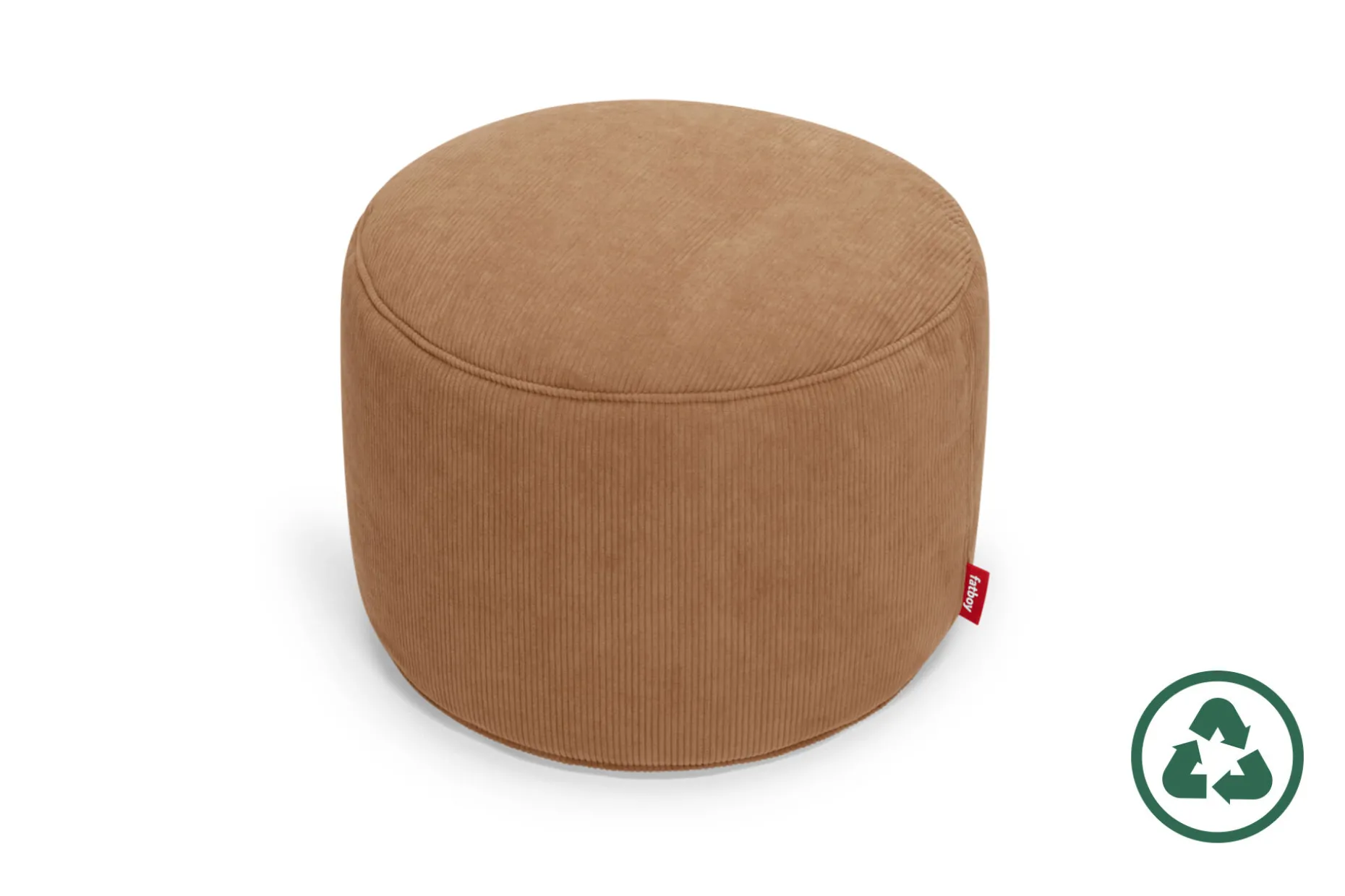 Point Cord Poef van ribstof, bruin, 50x50x35 cm