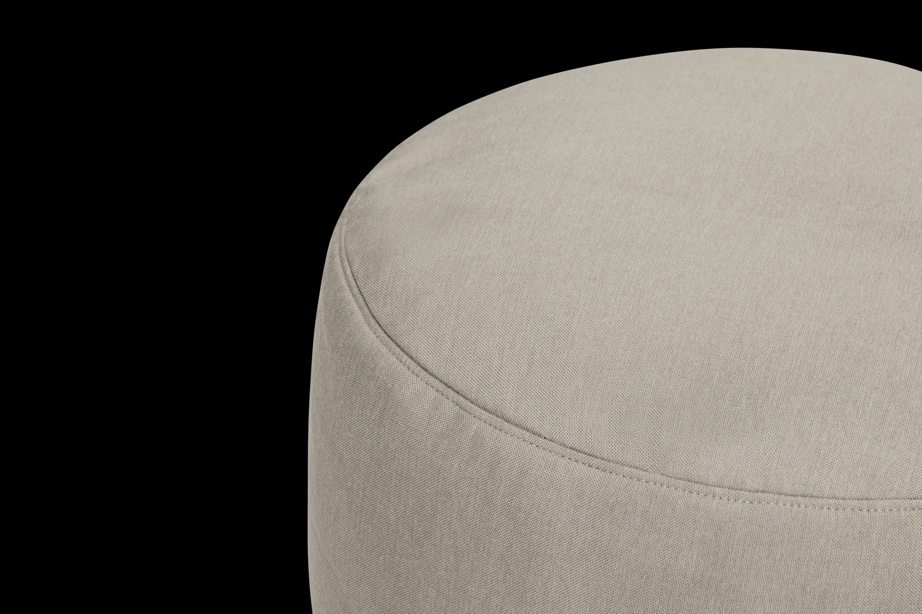 Point Large Outdoor Grote poef - outdoor, grijs, 70x70x40 cm