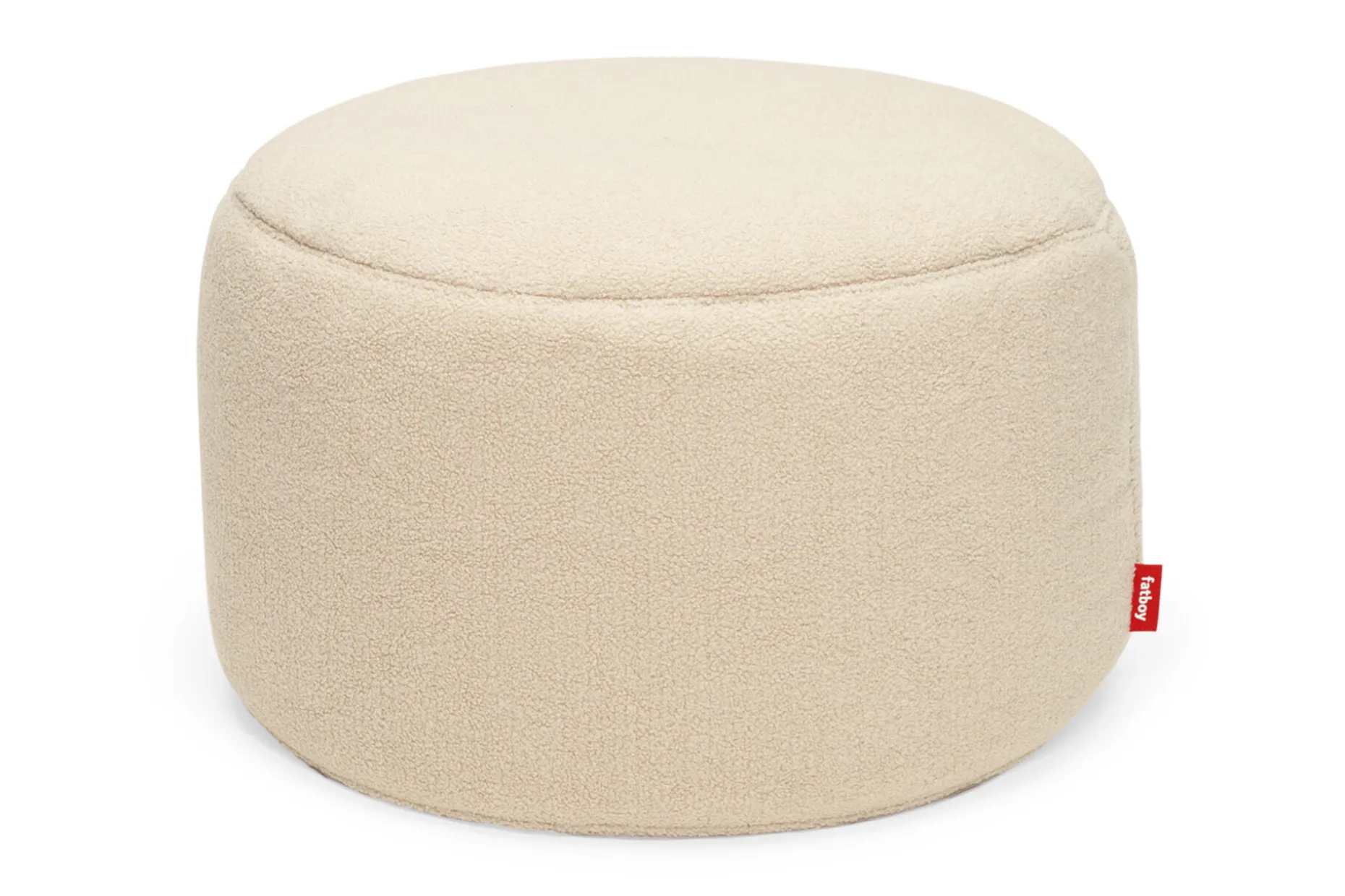 Point Large Sherpa Grote poef voor binnen, beige, 70x70x40 cm