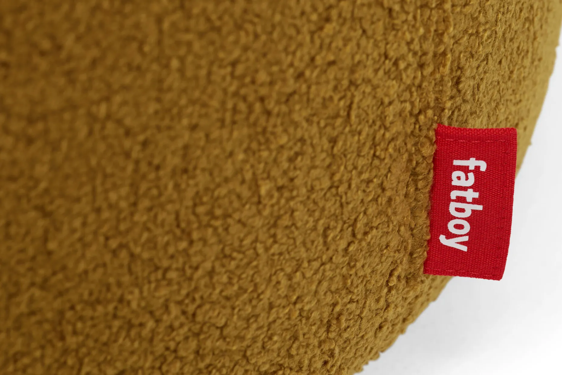Point Large Sherpa Grote poef voor binnen, goud, 70x70x40 cm