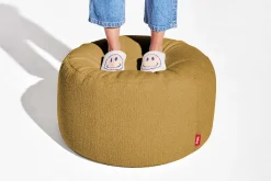 Point Large Sherpa Grote poef voor binnen, goud, 70x70x40 cm