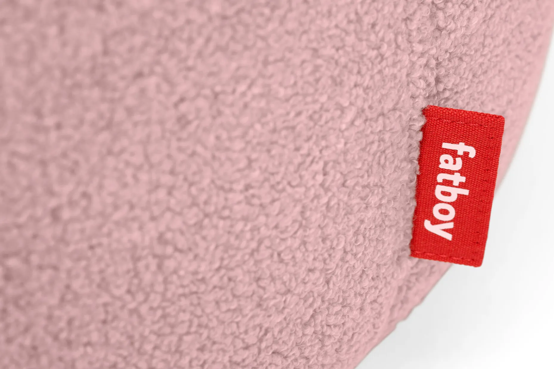 Point Large Sherpa Grote poef voor binnen, roze, 70x70x40 cm