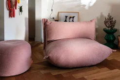 Point Large Sherpa Grote poef voor binnen, roze, 70x70x40 cm