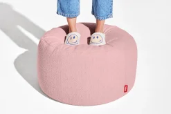 Point Large Sherpa Grote poef voor binnen, roze, 70x70x40 cm