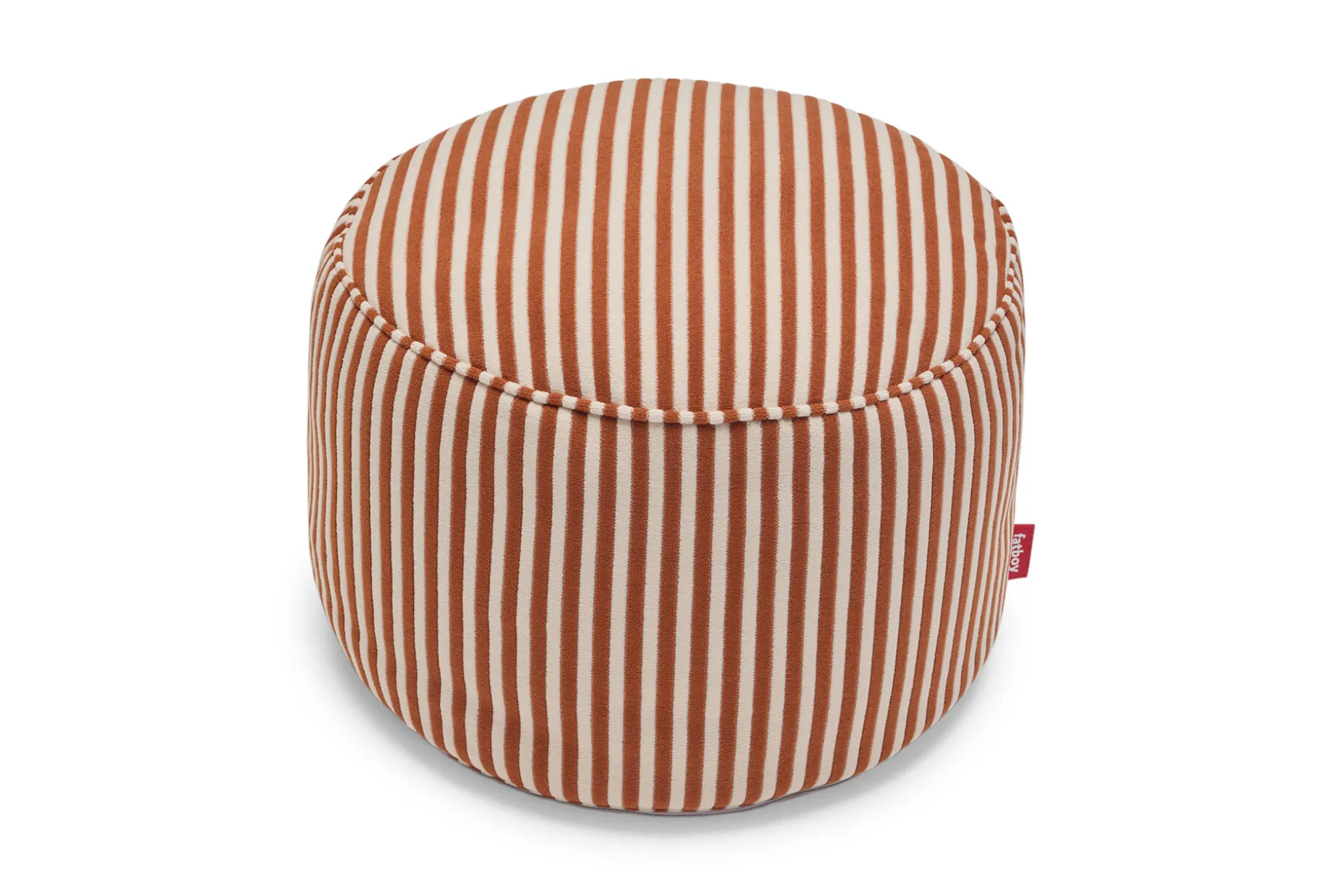 Point Terry Badstof poef, bruin, 50x50x35 cm