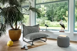 Point Terry Badstof poef, beige, 50x50x35 cm
