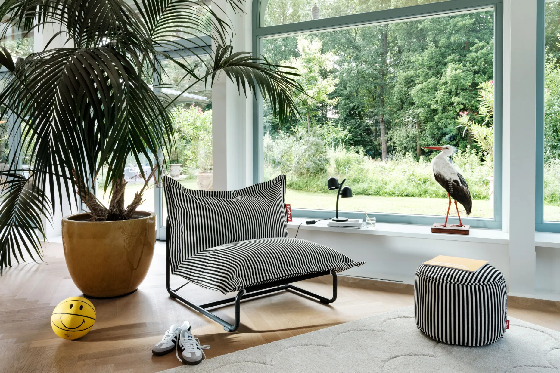 Point Terry Badstof poef, beige, 50x50x35 cm