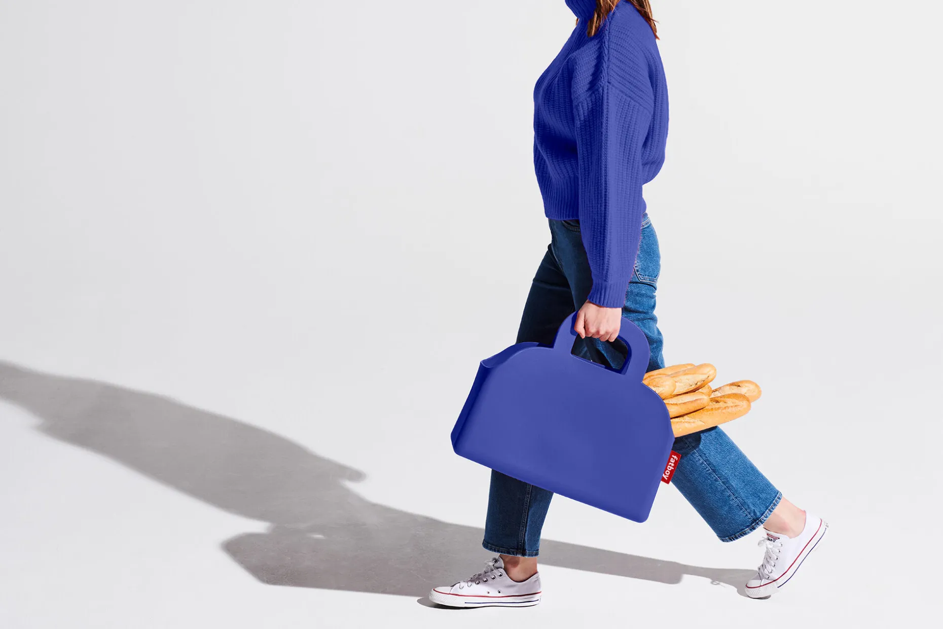 Sjopper-Kees Shopper, blauw, 47x17x44 cm