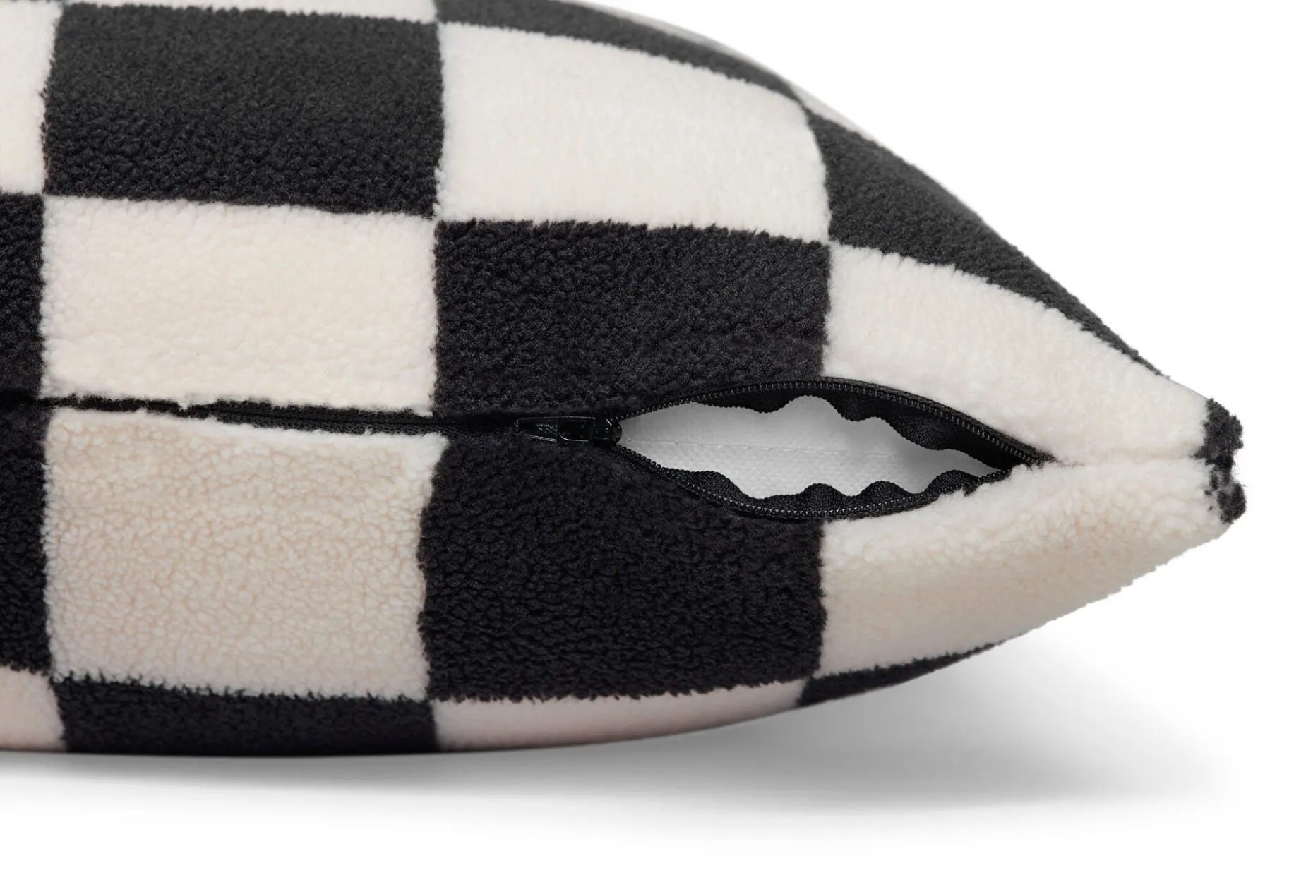 Square Pillow Teddy Kussen gemaakt van superzachte teddystof, wit, 50x50 cm