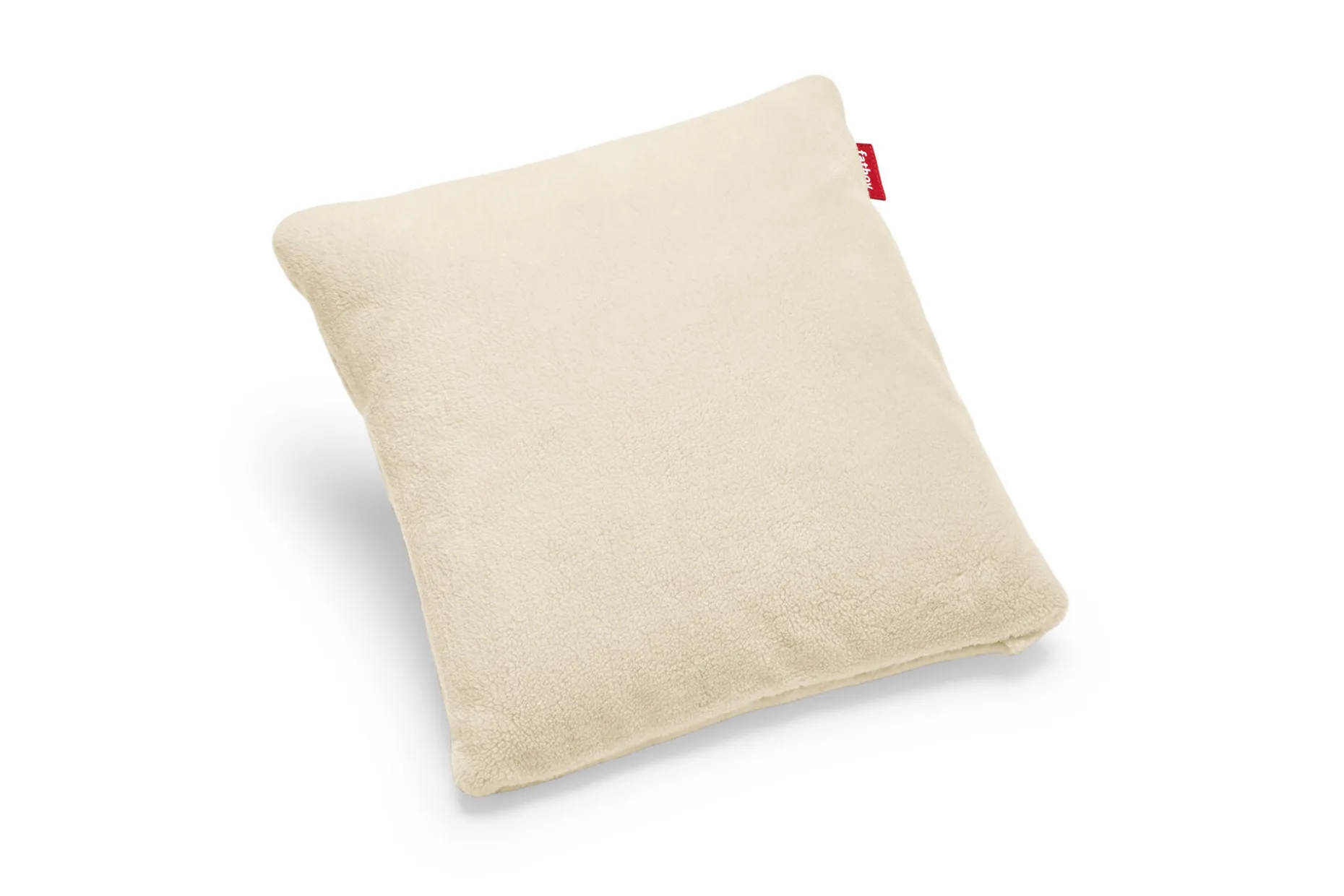 Square Pillow Teddy Kussen gemaakt van superzachte teddystof, beige, 50x50 cm