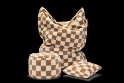 Square Pillow Teddy Kussen gemaakt van superzachte teddystof, bruin, 50x50 cm