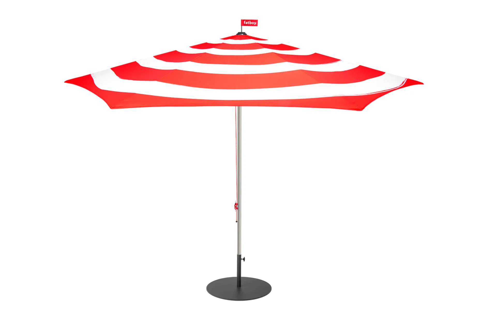 Stripesol + Base Black Parasol met voet, 350x350x280 cm