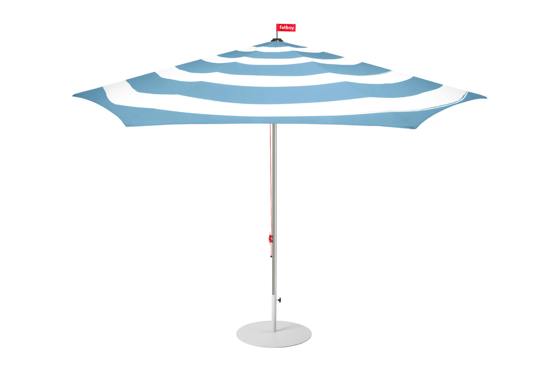 Stripesol + Base Light Grey Parasol met voet, 350x350x280 cm