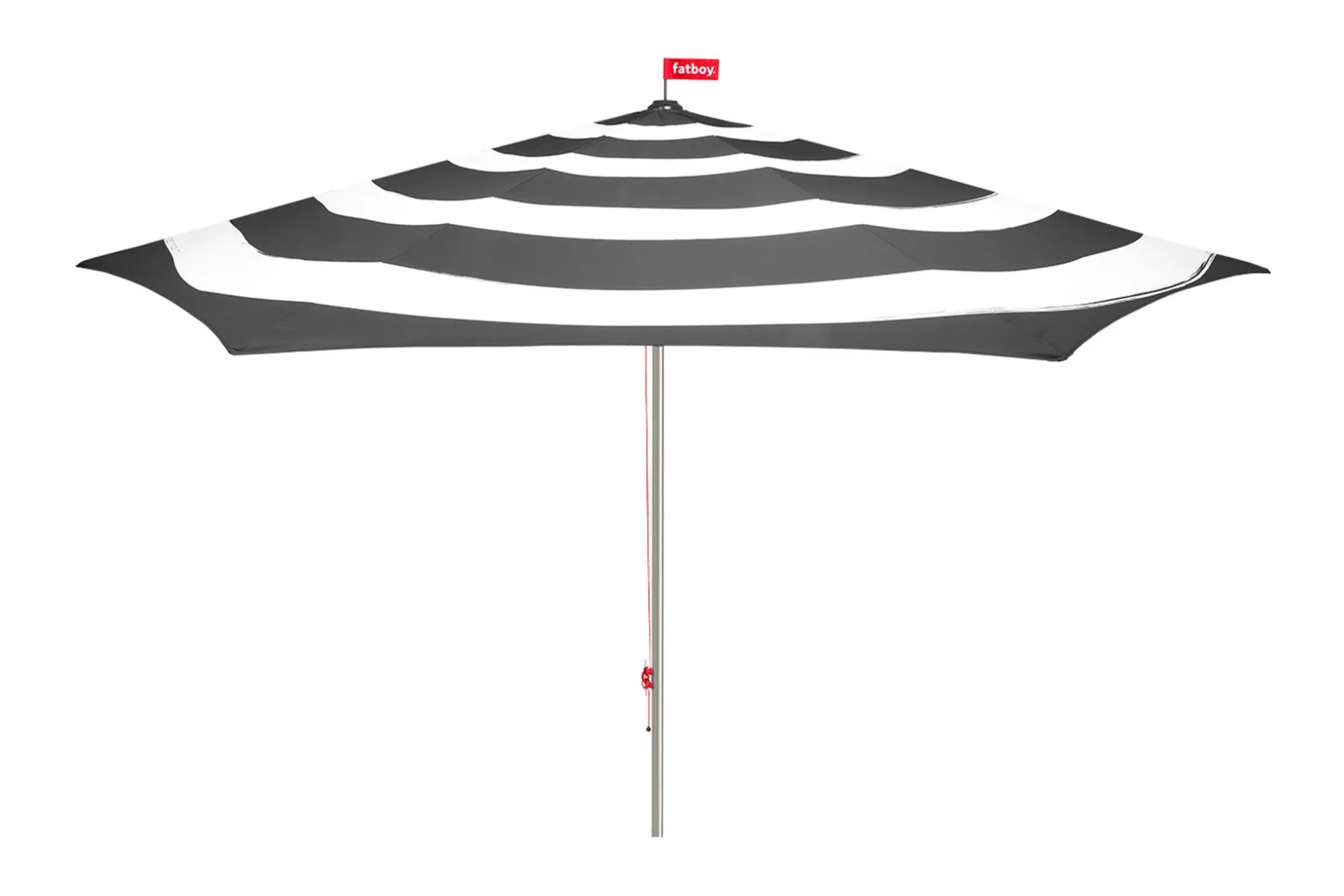 Stripesol 350 cm Parasol, zwart, 350x350x280 cm