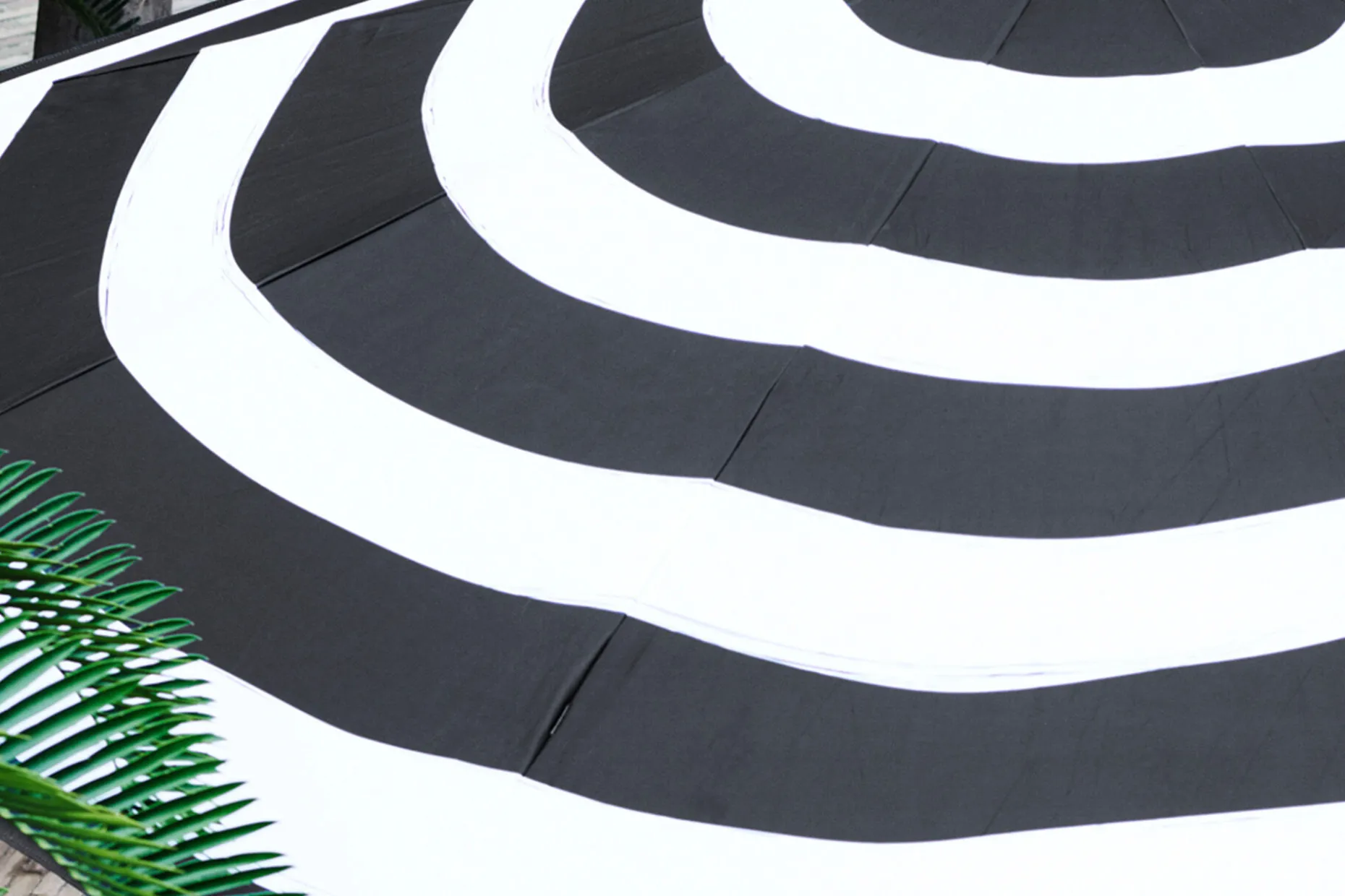 Stripesol 350 cm Parasol, zwart, 350x350x280 cm