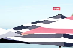 Stripesol 350 cm Parasol, zwart, 350x350x280 cm