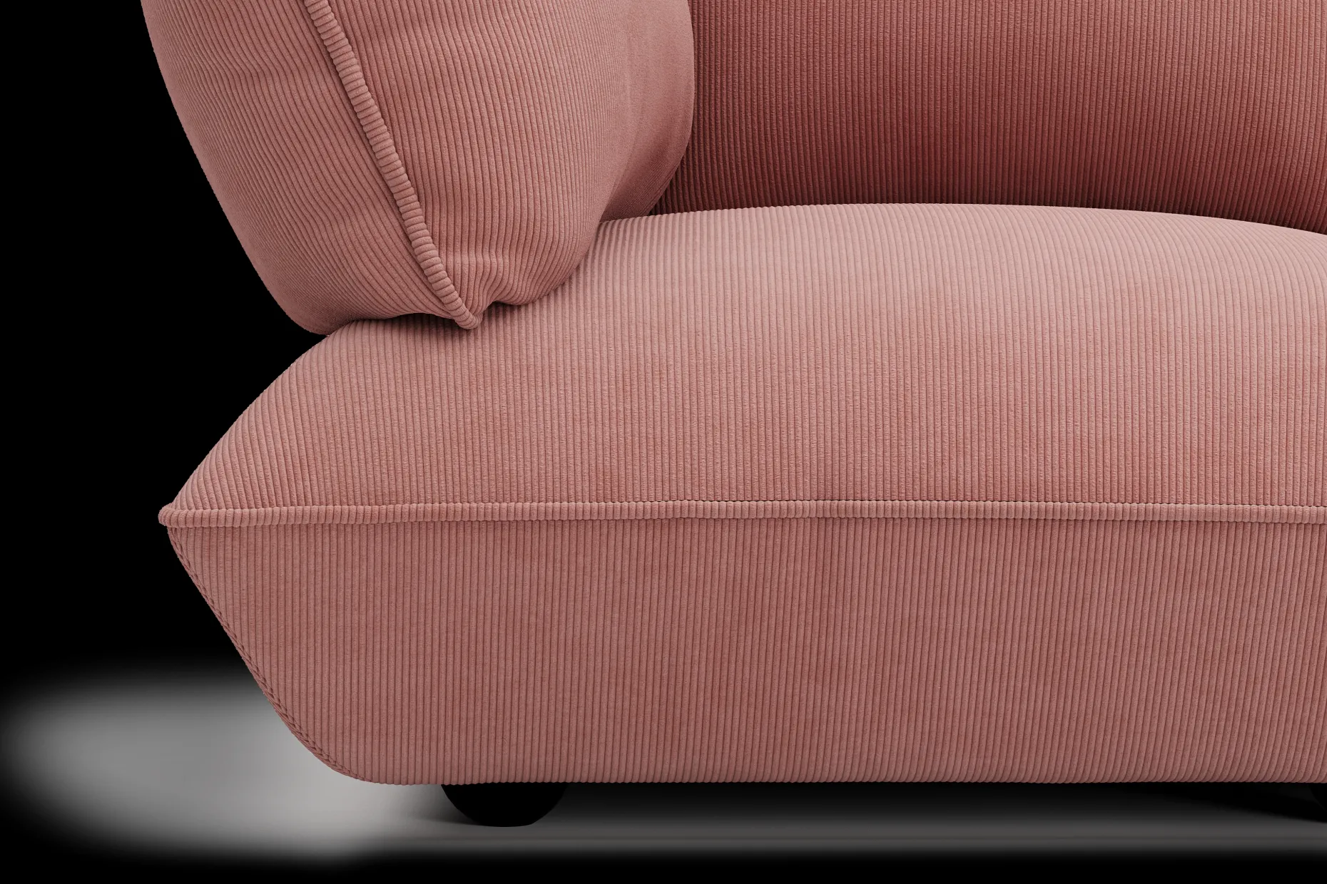 Sumo Corner Seat Left Cord Corner Seat, roze,cm