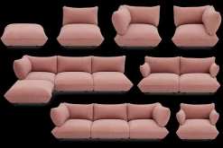 Sumo Corner Seat Left Cord Corner Seat, roze,cm