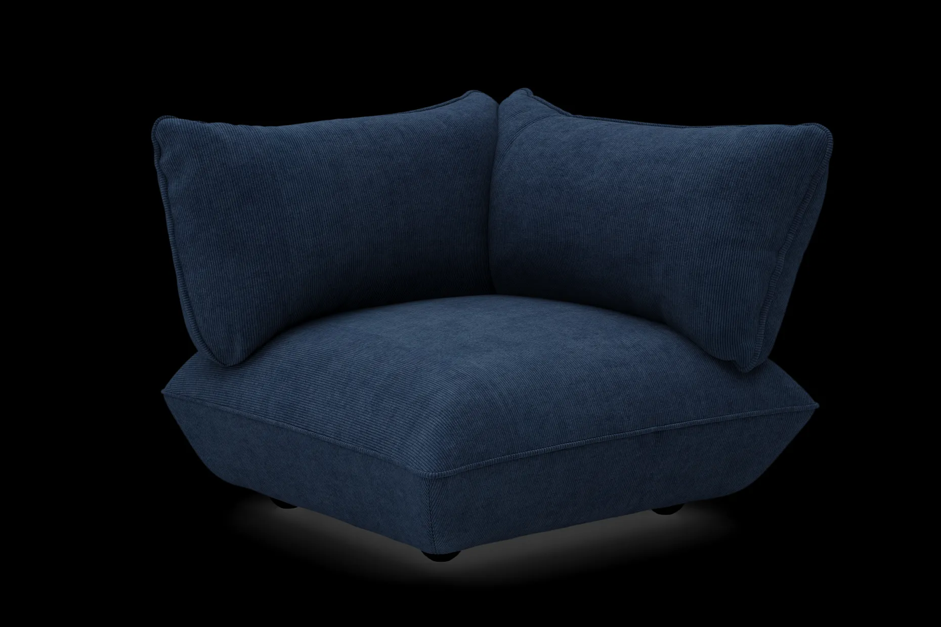 Sumo Corner Seat Right Cord Corner Seat, blauw, 108x108x90 cm