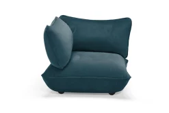 Sumo Corner Seat Velvet Corner Seat, blauw, 108x108x90 cm