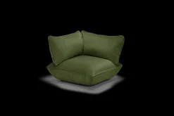 Sumo Corner Seat Velvet Corner Seat, groen, 108x108x90 cm